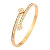 Fashion explosion Titanium steel  Personality high sense Girls lucky grass flower versatile ing full diamond 