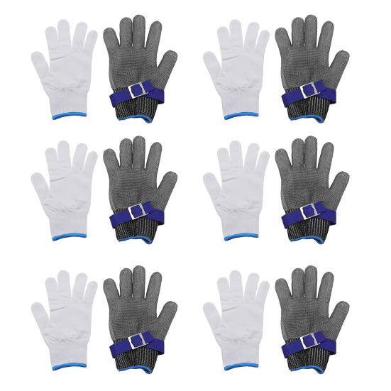 Stainless Steel Cut Resistant Gloves Oyster Shelled Gloves A9 Protection Level Mitt for Shucking Glass Handling And Industrial Use