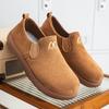 Botas de Inverno Masculinas Outdoor Quentes Forradas com Lã Slip-On Sapatos Macios Bot Anti-Frio Botas de Neve do Nordeste Fita Mágica