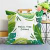 Fashion Tropical Green Plant Pillowcases Natural Style Decorative Pillowcases For Office Bedroom And Sofa