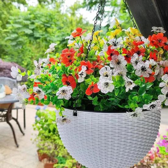 Sztuczny Fioletowy Kwiat Realistyczna Gałązka Sztucznego Kwiatu Dekoracja Stołu na Przyjęcie Weselne do Domu Biura Wewnątrz na Zewnątrz Sztuczne Kwitnące Rośliny