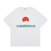 Grenzüberschreitend auf Lager exklusiv Casablanca Doppelgaze reine Baumwolle Unisex T-Shirt Hip-Hop lässig Kurzarm locker Rundhals