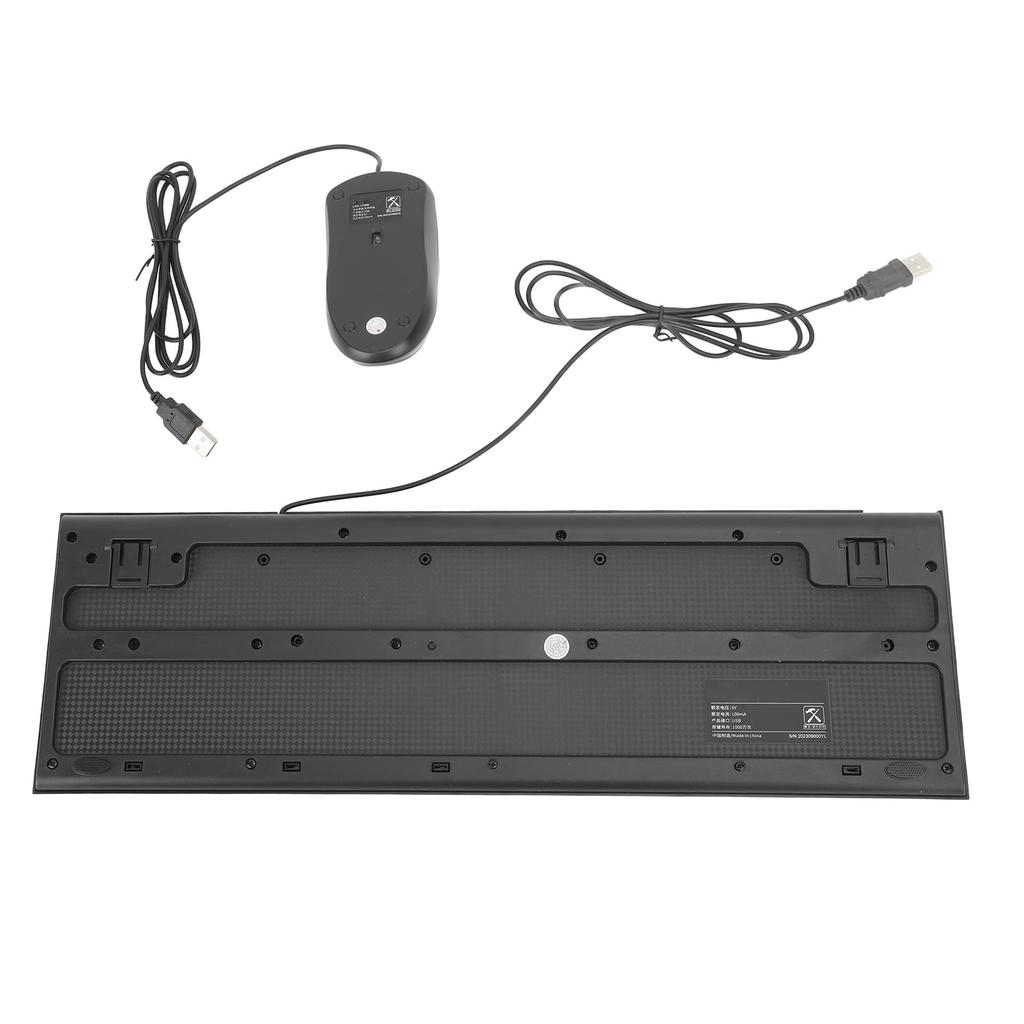 Tastatur und Maus USB-Kabelgebundenes Tastatur- und Maus-Combo-Set für Gaming und Bürogebrauch, 104-Tasten-Set, Rutschfest Wasserdicht,
