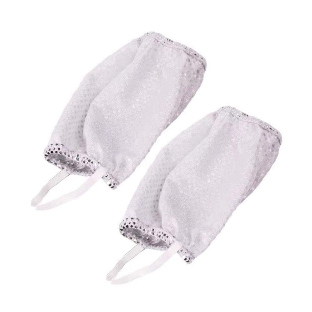 Silver Black Sequins Leg Warmers Sequined Stage Costume Shiny Leg Sleeves Jazz Dance