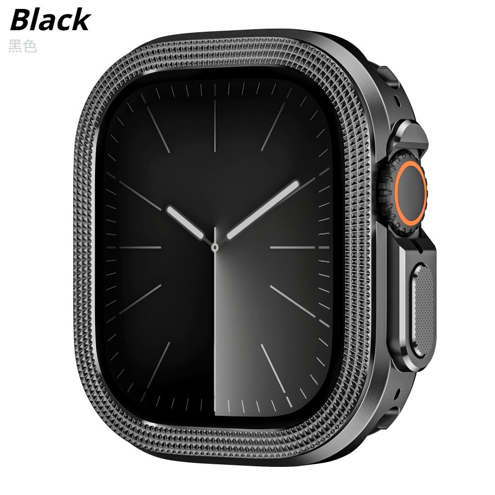 

Rhombus Metal Frame Bumper Case For Apple Watch Ultra 3 49mm Protector Cover For iWatch Ultra 2 Zinc alloy anti-fall shell / Ultra 49mm luxurious Case Ultra1/2/3 49mm чёрный