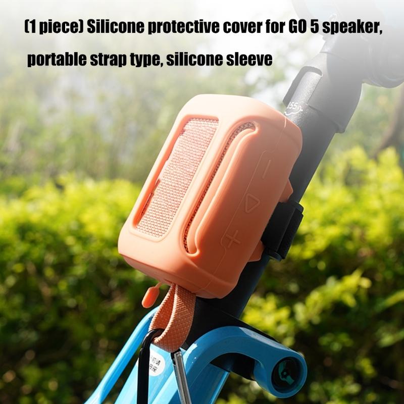 Silicone Protective Case With Carrying Strap For GO 5 Portable Speaker Shockproof And Dirt Resistant Cover