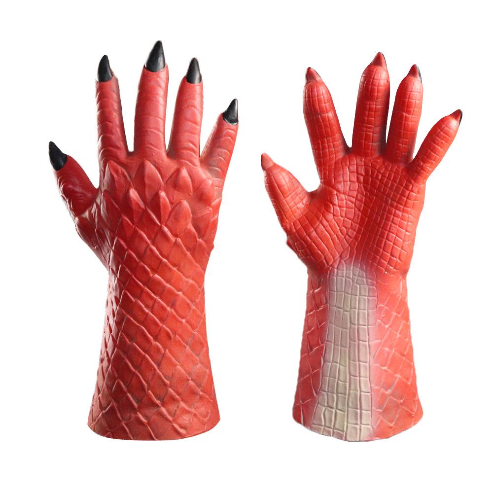 

Diablo Belial Belial Mask Mask Glove Halloween Party Cosplay Horror props Red gloves（Yes）
