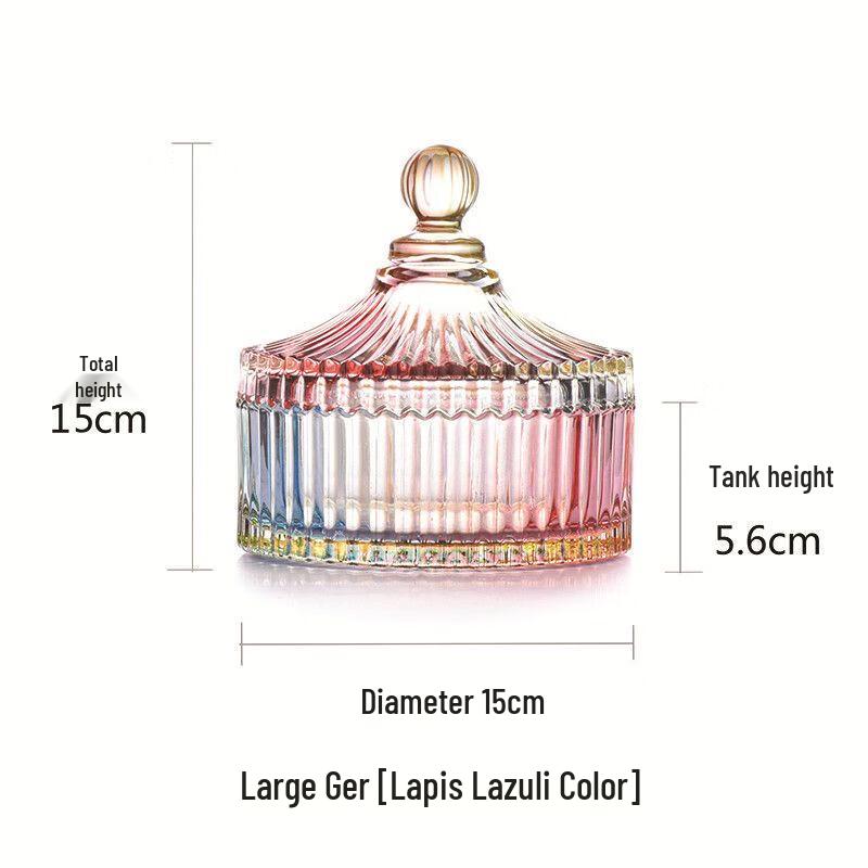 Qianxing Large Electroplated Glass Candy & Snack Storage Jars, Set of 2