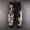 Pánska móda Joggers Patchwork Elastická sťahovacia šnúrka Street Hip Hop Nohavice s potlačou Japonské streetwear Harajuku