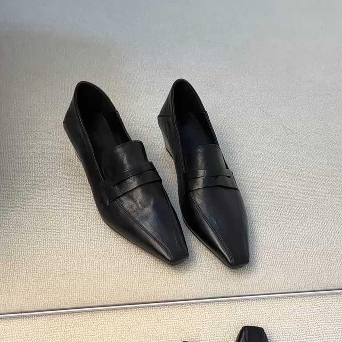 Skinny Commuter Versatile Loafers Women`S French