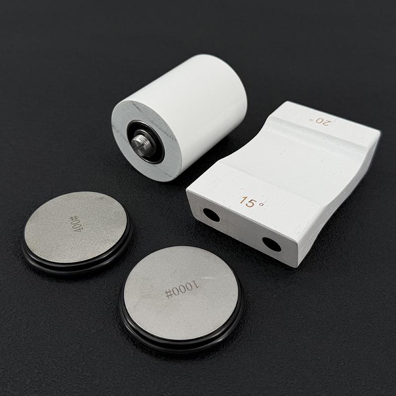 

New Two-angle 15/20° Fixed Angle Knife Sharpener Household White Roller Knife Sharpener Whetstone with Sharpening Accessories Hot