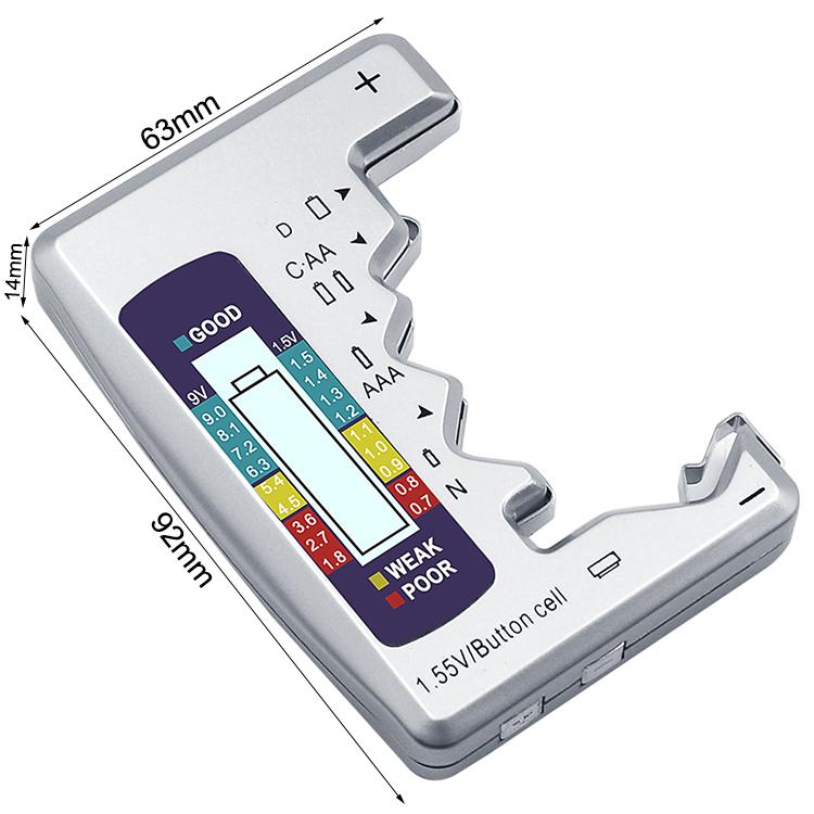 Digital Battery Tester Checker Battery Capacity Tester For C D 9V AA AAA 1.5V Lithium Battery Power Supply Measuring Instrument