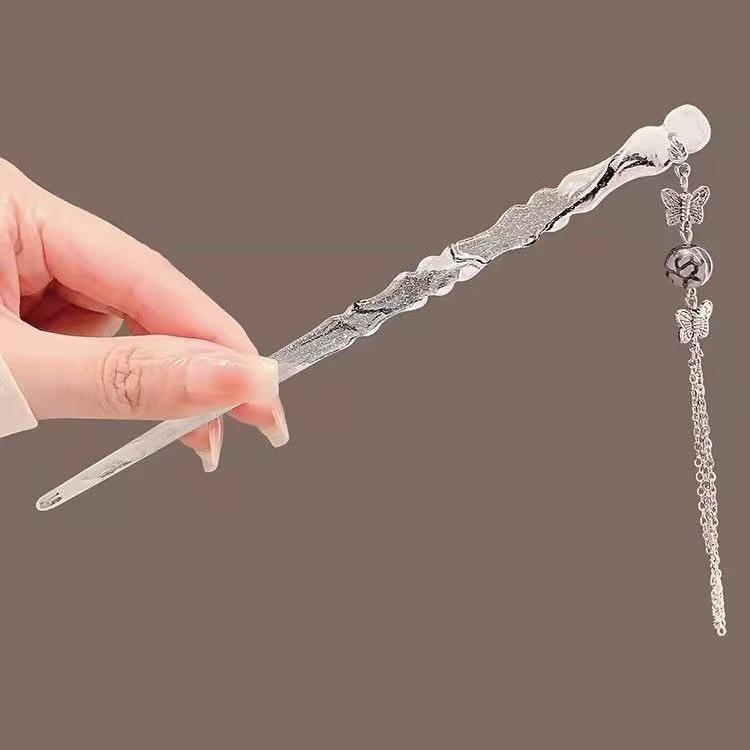 Sandalwood Women's Hairpin: Elegant Modern-Chinese Style Wooden Updo Stick