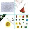 DIY Keychain Pendant Silicone Mold Crystal Epoxy Resin Casting Mould Keychain Pendants Jewelry Making Mold Accessories