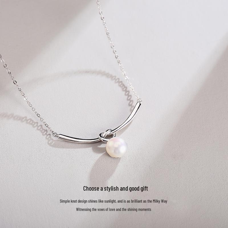 Elegant Heart-shaped Freshwater Pearl Necklace for Women with S925 Sterling Silver Pendant, Ideal for Qixi Festival.