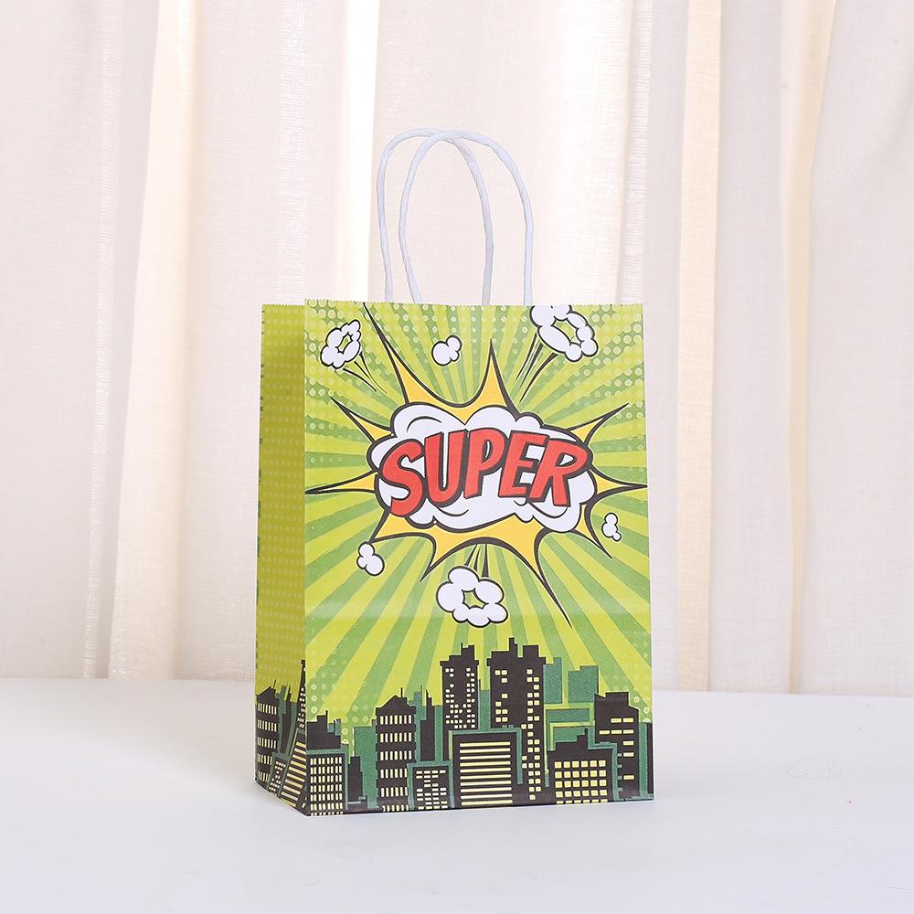 StoBag comic superhero party gift wrapping bags for sweets boom wow zap treat packaging kids birthday return favor bags