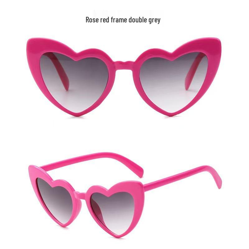 Trendy Peach Heart Sunglasses for Women - Stylish, Comfortable, and Face Slimming