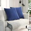 Sofa Cushions 2 Pieces Police Blue 60 X 60 Cm Cord Fabric