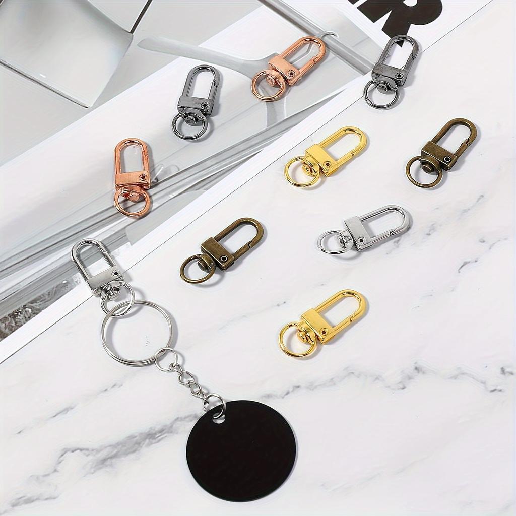 10pcs Metal Alloy Keychain Buckle Rotating Pendant DIY Bag Buckle Car Keychain Metal Universal Buckle Keychain Snap Buckle Hook Buckle Alloy Buckle