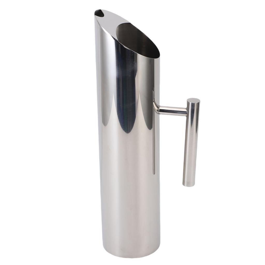 Stainless Steel Water Pitcher with Ice Guard 2L Metal Drink Pitcher Beverage Container with Handle for Iced and Hot Tea