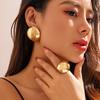 Ingemark 2 Stück Einzigartige Glatte Runde Große Kugel Metall Stecker Ohrringe Damen Klassisch Vintage Ringe Ohrstecker Steampunk Schmuck Set