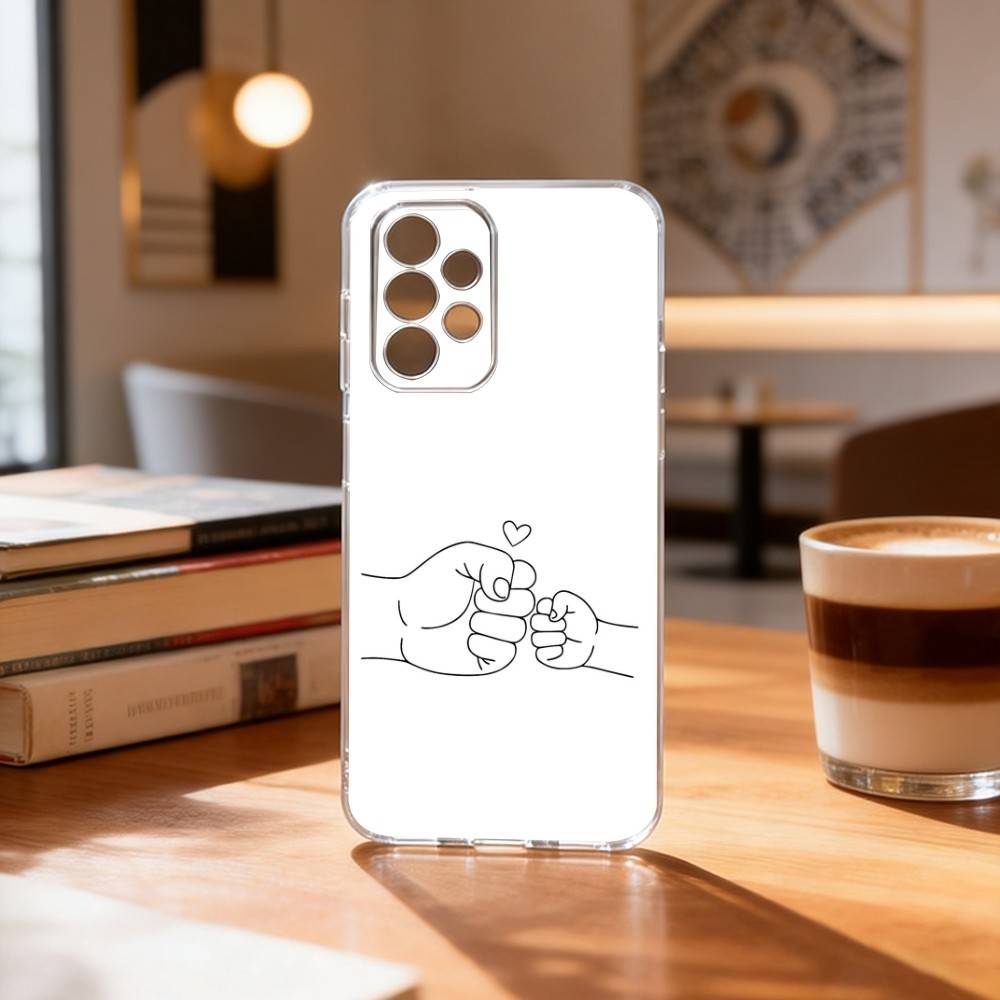 

Baby Mom daughter Son Dad Hand Phone Case Transparent Silicone Soft For Samsung S25,S24,S21,S22,S23,S30,Ultra,S20,Plus,Fe Samsung S10