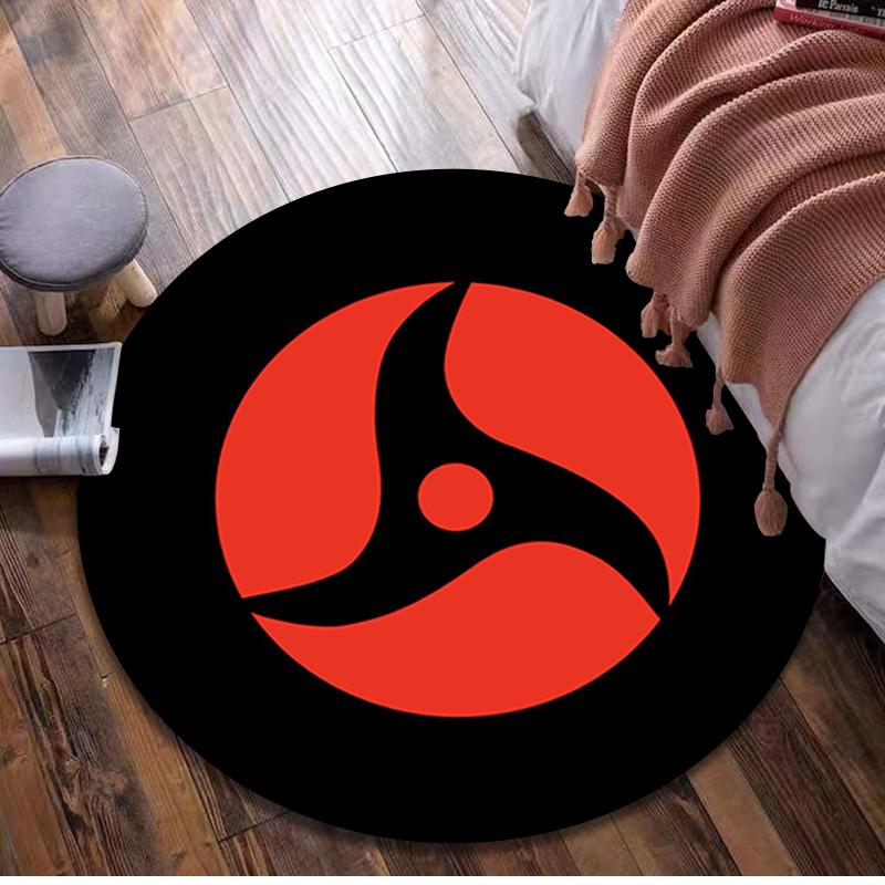 1Pc Sharingan Circular Print Rug - home decoration Carpet For Living Room Bedroom Flooring Computer Chair Area Rug