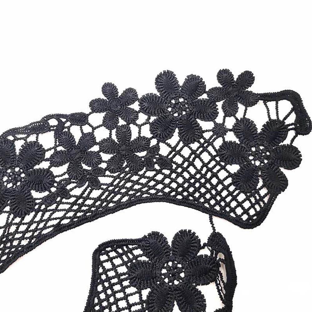 Damen Falscher Hemdkragen Milchseide Abnehmbarer Kragen DIY Nähen Falscher Kragen Bekleidung Nähzubehör Spitzenstoff Ausschnitt