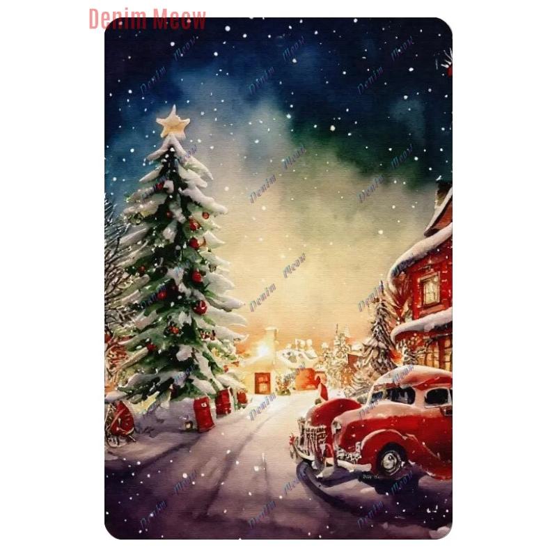 Vintage Merry Christmas Metal Tin Sign, Retro What A Wonderful World Girl, Wall Poster Jingling Bell, Home Decoration, WY297