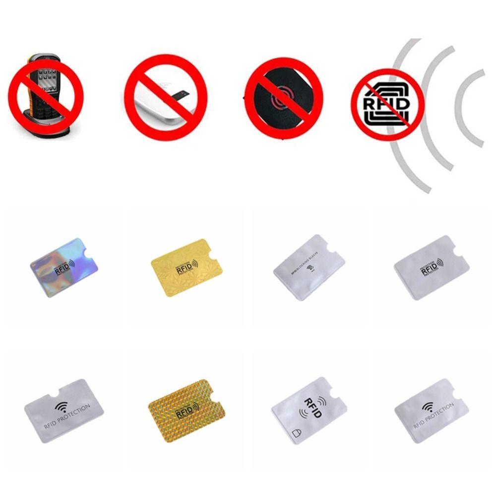 10pcs Reader Lock NFC Blocking Case Aluminium Foil ID Card Box Anti RFID Card Holder  Female/Male