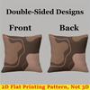 Brown Tone Curved square Jacquard Pillow Cover for Sofa Office Waist Cushion Cover Home Decorative Pillowcase