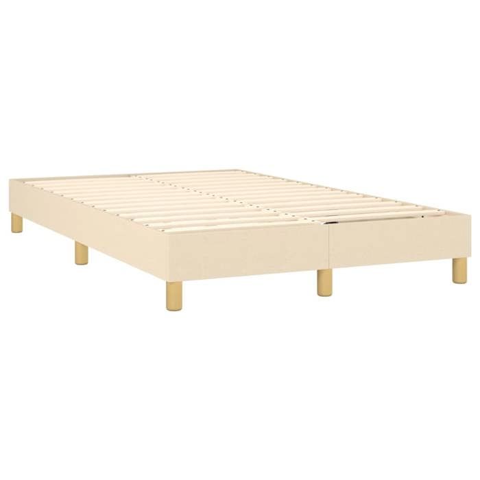 Maison Exclusive - Sommier à lattes de lit avec matelas Crème 120x200 cm Tissu