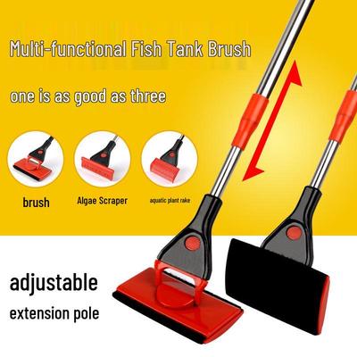 Long Handle Multi-Function Fish Tank Cleaning Brush