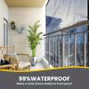 Telo in PVC Trasparente con Occhielli, Adatto per Giardino, Balcone, Terrazzo, Serra, Cortile, Pollaio, Portico e Campeggio