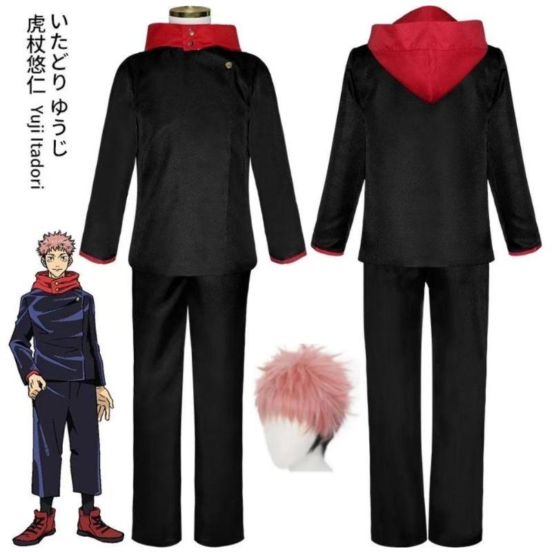 Anime Tokyo Itadori Yuji Cosplay Costume Jujutsu Kaisen Outfit Full Set for Halloween Party