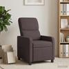 Recliner Dark Brown Polyester