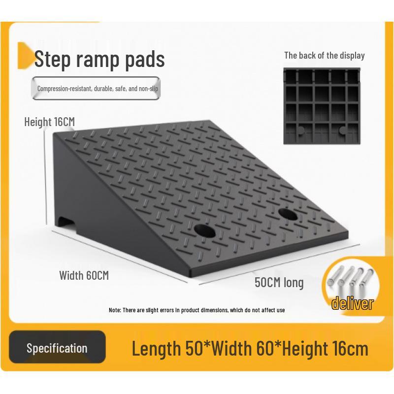 Rubber Curb & Threshold Ramp Mat for Home and Car 