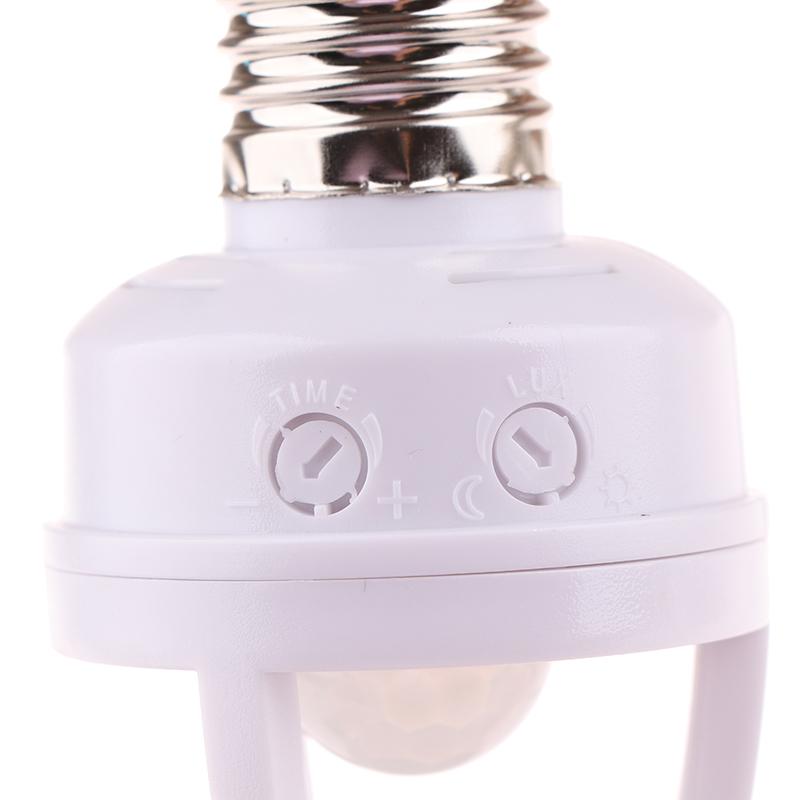 360 Stupňů Lidská Indukce Pohybu Senzor Lampa Patice Základna Ac85-265V Spínač Času Zpoždění E27 Základna Držák Patice Adaptér Převodník