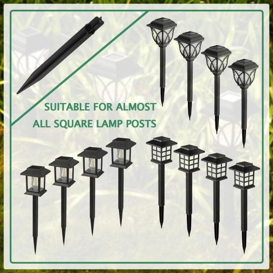 20Pcs Solar Lamp Replacement Stakes Pathway Lights Spikes High Strength Anti-Rust Easy To Install LED Solar Lights Replacement Stakes