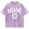 Womans Cotton Washed T-Shirts Trend Distressed Loose Tees Los Angeles 1996 Printing Short Sleeve Summer Street Female Clothes