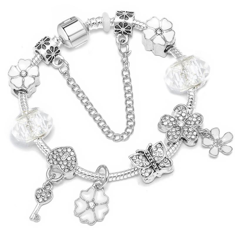 1/16cm 21cm Luxury Cutterfly Snake Chain Bracelet DIY Jewelry Gift For Women Men 41 Styles Trendy Fashion