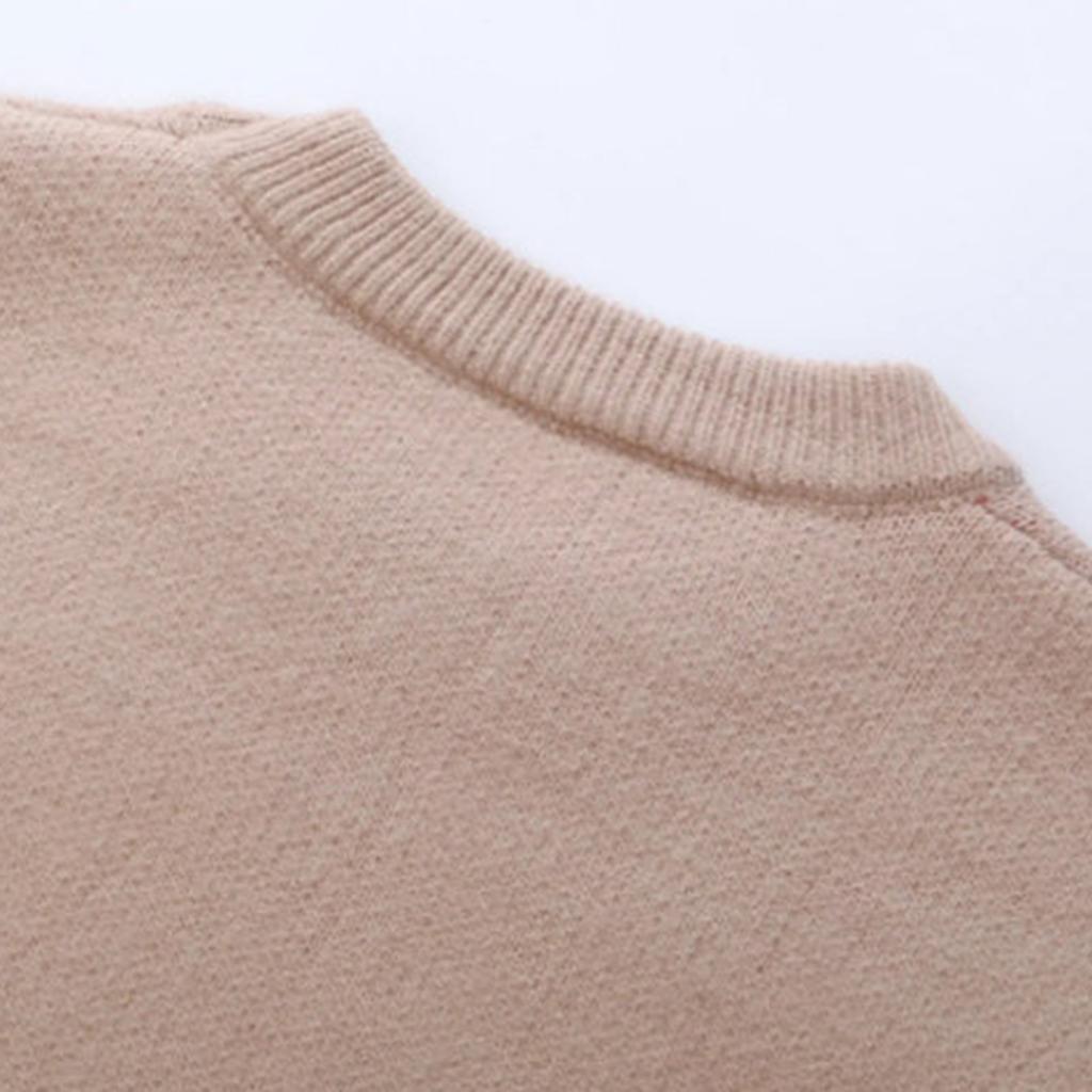 Męski Modny Dzianinowy Pulower z Długim Rękawem, Luźny, z Okrągłym Dekoltem