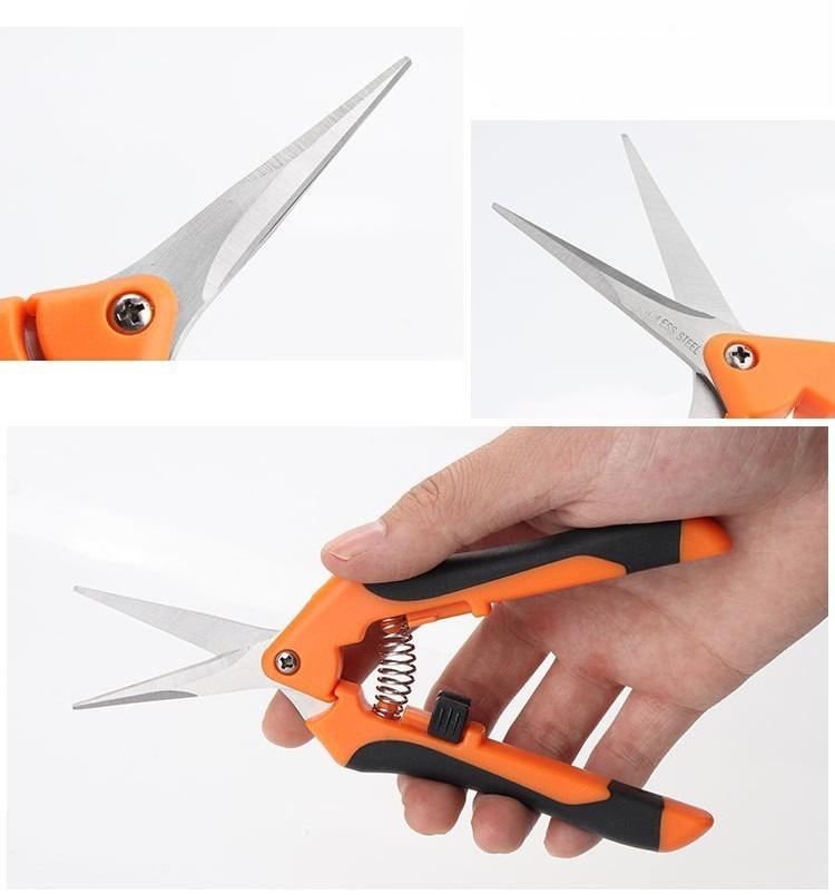 Metal Pruning Scissors Multi Purpose Hand Tool for Garden Grafting Bonsai Fruit Picking Weed Cutting and Daily Household Use