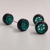 1/64 Wheels For Hotwheels With Rubber Tire Hollow Shaft Model Car Modified Parts