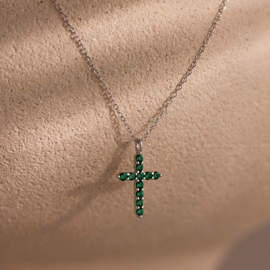 Heart Shaped Cross Pendant Necklace With Pearl Chain For Fashionable Women And Men