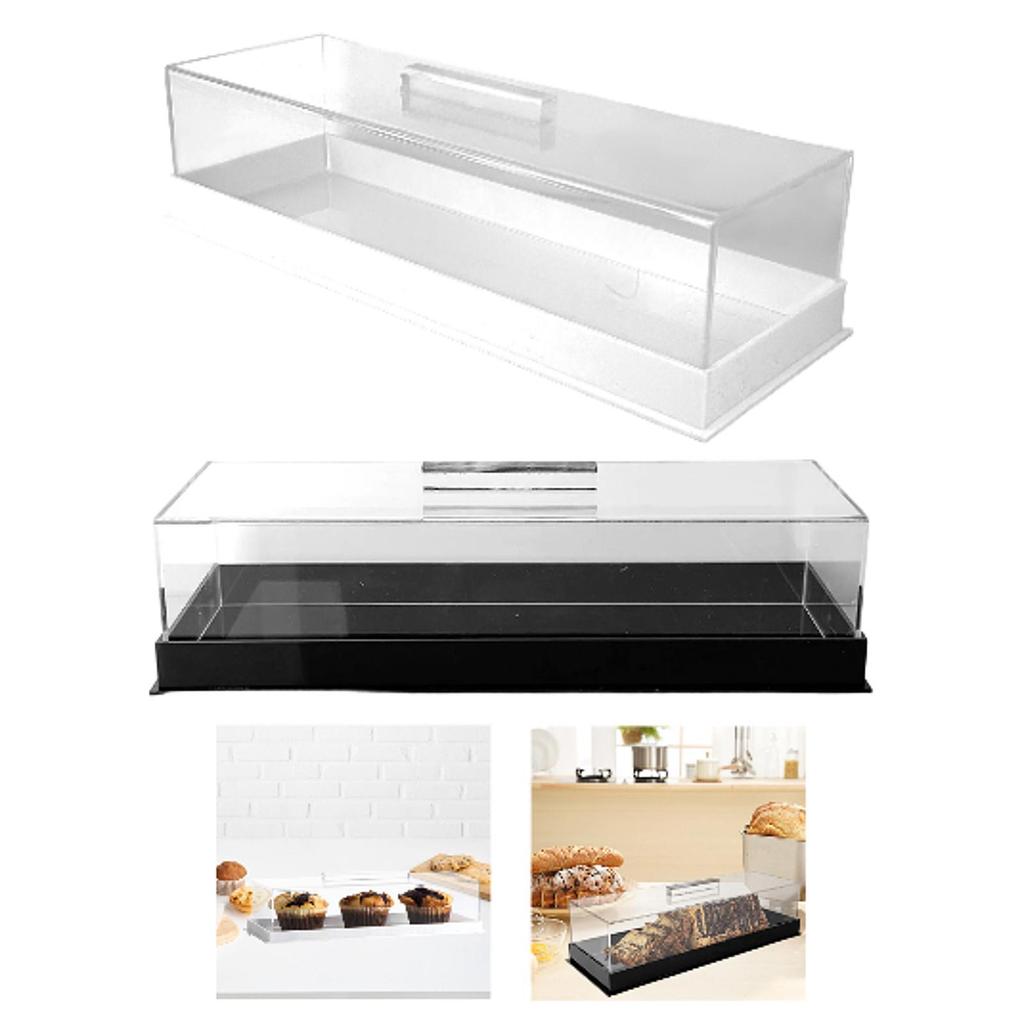 Bakery Pastry Display Case with Clear Lid Pastry Base Dessert Holder Tray for Event Banquet Countertop Bread Baby Shower