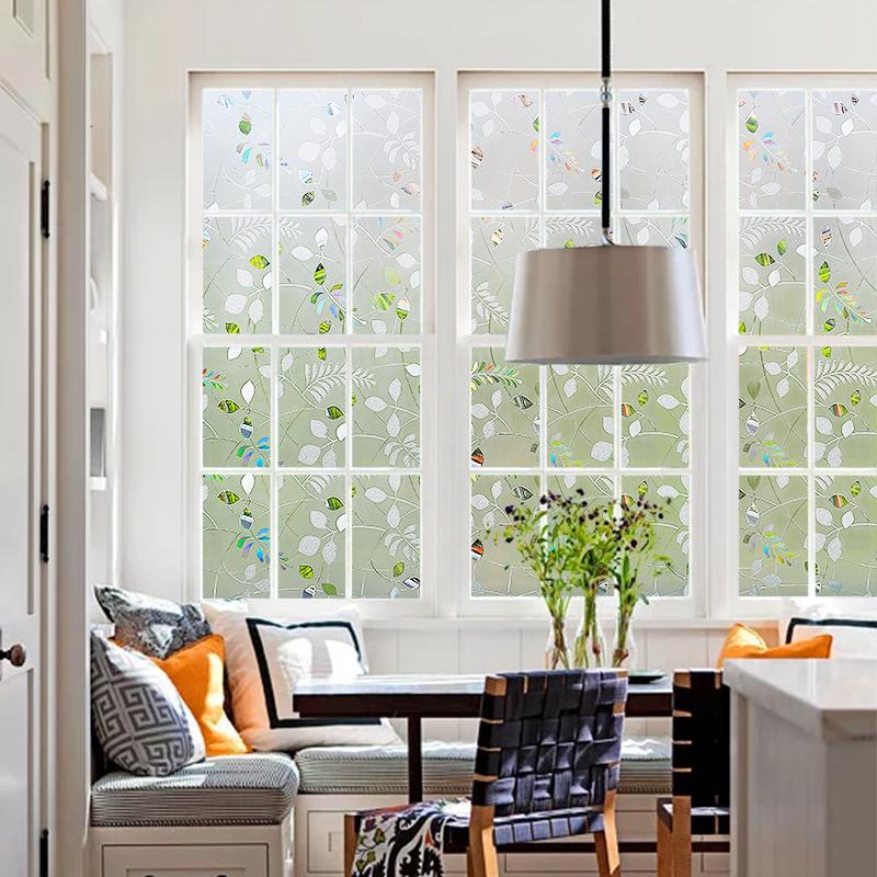 Window Privacy Film Static Window Clings Vinyl 3D Window Decals Window Stickers Rainbow Window Film for Glass Door  Anti UV