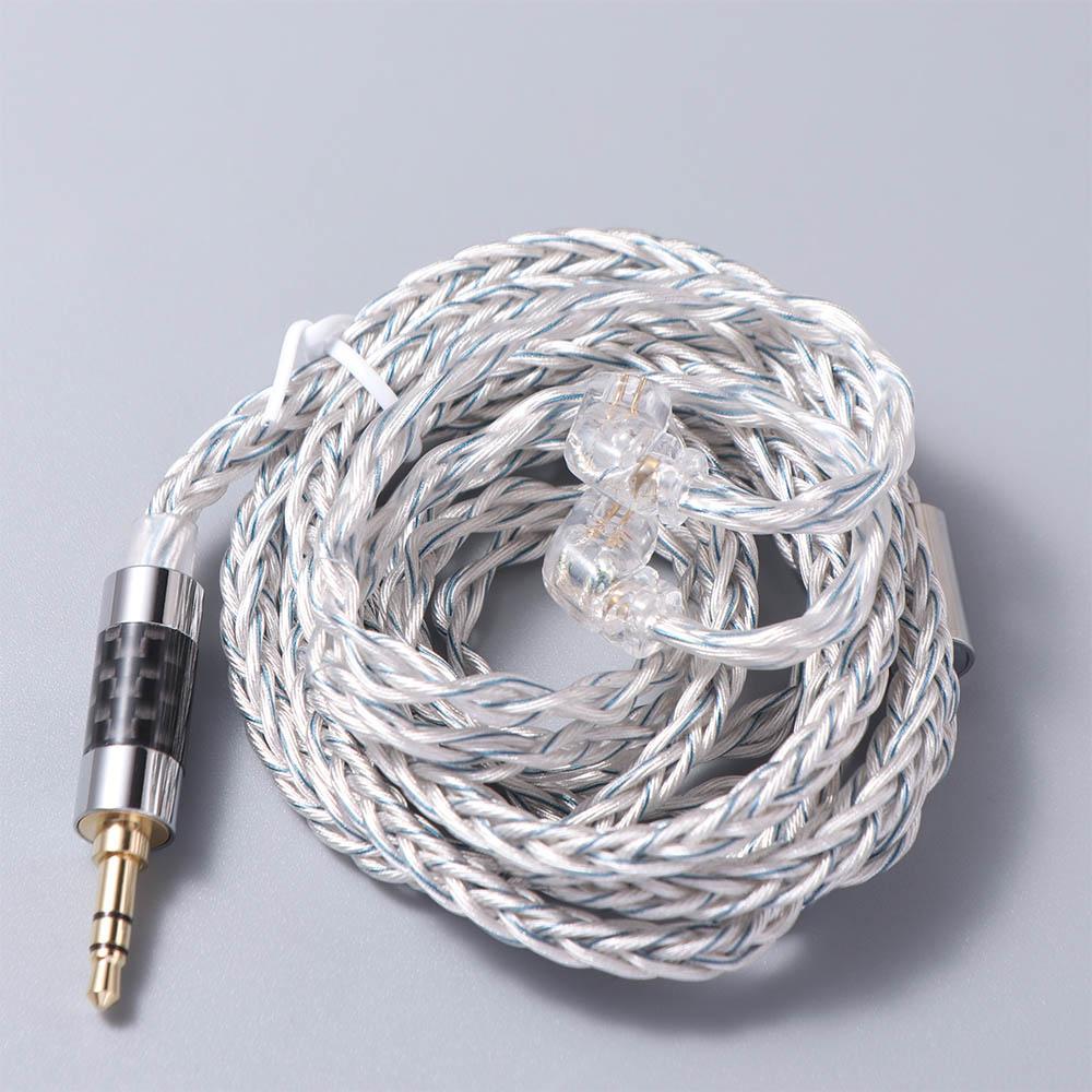 784 Cores KZ Earphones Cable Silver Plated Headset Wire KZ KZ Headphone Cord For ZSN PRO ZSX DQ6