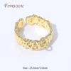18K Gold Plated Open Adjustable Ring Blank Base,Brass Ring Setting with Loop,DIY Jewelry Making Components For Charm Pendant