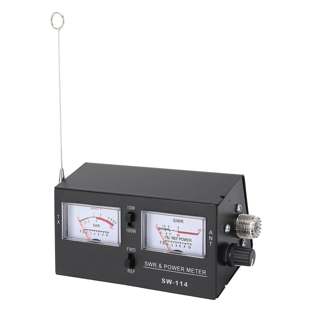 SWR and Power Meter 0‑10W 0‑100W 3 Functions SWR RF Field Strength Tester with S0239 Connector